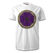 Load image into Gallery viewer, "Remembering the Animals 365 Days " Purple Poppy T Shirt