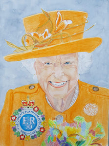 HM Queen Elizabeth II Platinum Jubilee Painting