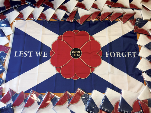 Scotland Poppy Flag - Lest We Forget