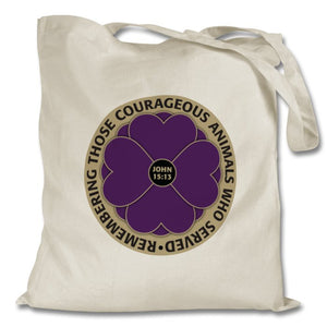 Purple Poppy bag - Remembering the Animals that serve