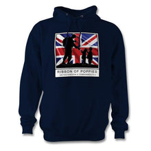 Load image into Gallery viewer, Ribbon Of Poppies UK &amp; Commonwealth Hoodie