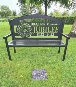 The Queen's Platinum Jubilee 2022 Commemorative Bench - SEND EMAIL TO ORDER