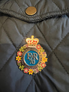 HM Platinum Jubilee badge - coat/hoodie/jacket badge