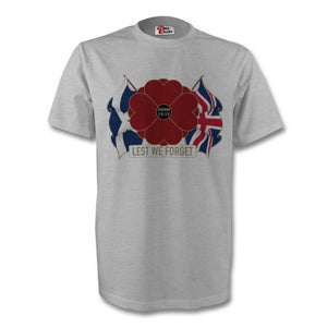 Scottish & British - "Lest We Forget" tshirt